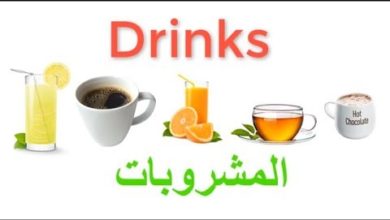 Drinks in English       المشروبات باللغة الانجليزية للاطفال والمبتدئين