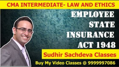 CMA Inter Law and Ethics Employee State Insurance Act 1948