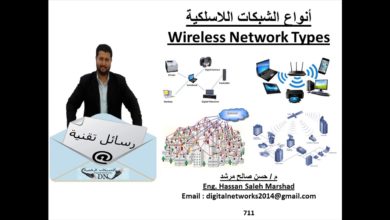 رسالة تقنية 711 : انواع الشبكات اللاسلكية  Wireless Network Types