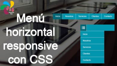 Menu horizontal responsive con HTML y CSS