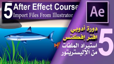 5# دورة افتر افكت|المحاضرة الخامسة| استيراد الملفات من الإليستريتور | Adobe After Effects cc Course