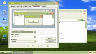 تخصيص واجهة نظام التشغيل Windows XP