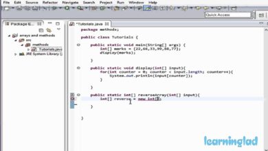 Passing, Returning Arrays To / from Methods in Java Programming Video Tutorial