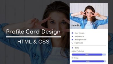 How To Make Profile Card In HTML And CSS | User Profile UI Design Using HTML CSS