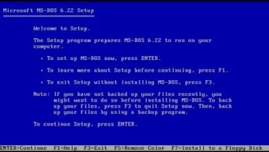 تثبيت نظام التشغيل DOS 6.22