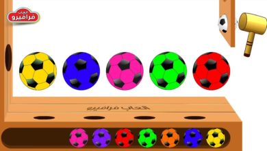 تعليم الاطفال الألوان الانجليزية - العاب اطفال تعليمية learn colors with soccer ball