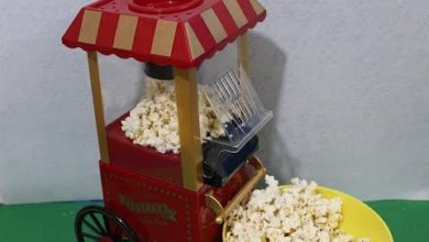 جهاز عمل الفشار في المنزل : عربة الفشار : طريقة عمل الفشار بدون زيت : العاب عبير : popcorn machine