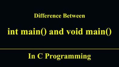 Difference between int main and void main