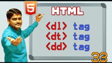 HTML video tutorial - 33 - html dl tag, html dt tag and html dd tag