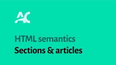 HTML semantics: sections & articles