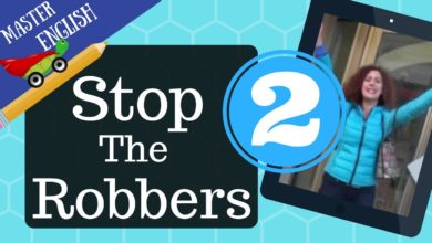 (20) تكملة القصة !Stop the Robbers تعلّم اللغة الإنجليزية من خلال قصة قصيرة ومسلية بالصوت والصورة