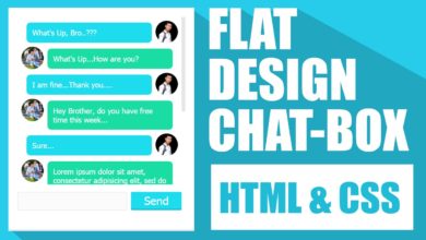 Flat Design ChatBox - HTML & CSS
