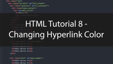 HTML Tutorial 8 - Changing Hyperlink Color