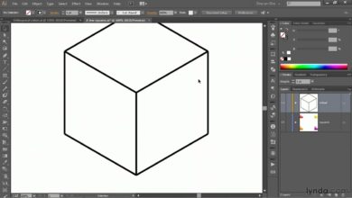 Illustrator tutorial:  Drawing an orthogonal cube with the Line tool | lynda.com