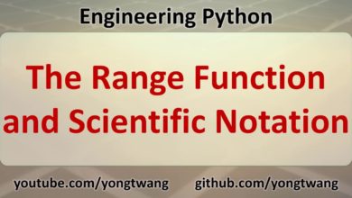 Engineering Python 04C: The Range Function and Scientific Notation