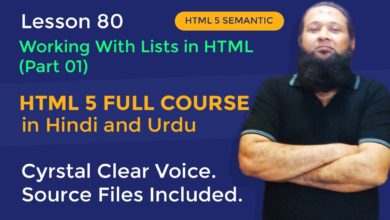 79 - Learn Basic Html For beginners in Hindi and Urdu - Working With Lists in HTML 01