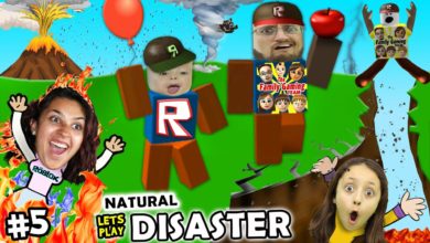 Let's Play ROBLOX #5: SAVE FAMILY OR PLAY GAMES?  Natural Survival Disaster w/ FGTEEV Duddy & Chase