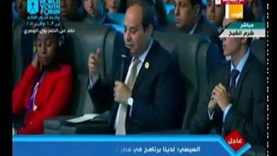 منتدى شباب العالم |  الرئيس السيسى  :  نبذل جهدضخم لبناء قواعد بيانات دقيقة للدولة المصرية