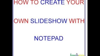 create a slideshow with notepad in html