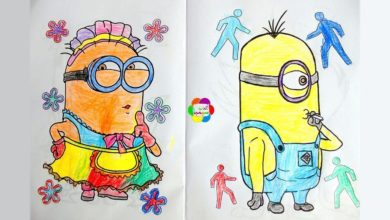 لعبة تلوين شخصيات مينيون للبنات والاولاد اجمل العاب الرسم والتلوين الاطفال minions coloring book