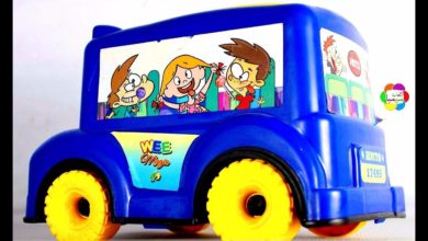لعبة اتوبيس المفاجآت الأزرق للاطفال واجمل العاب المفاجآت للاولاد والبنات العاب السيارات والسباقات