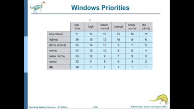 انظمة التشغيل-40: الفصل السادس (الجزء الثامن) الجدولة في انظمة Windows and Solaries