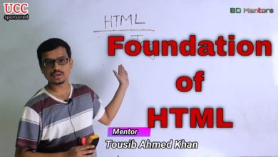 Foundation of HTML (Part1)। HSC।  ICT । Tousib । BD Mentors