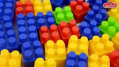 لعبة تركيب مكعبات الاطفال وصنع شكل الجمل building blocks