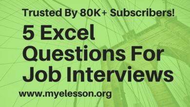 5 Excel Questions Asked in Job Interviews ☑️