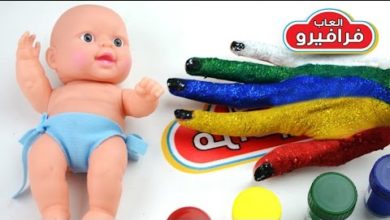 تعليم الاطفال الالوان بطريقة تلوين اصابع اليد Body Painting Learning Color