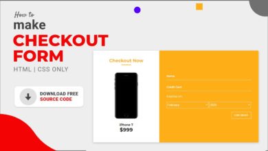 How to Design Checkout form HTML and CSS | no javascript | Online Tutorials By Deep