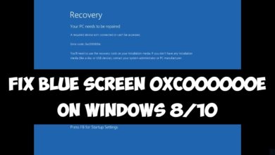 Fix Blue Screen 0xc000000e on Windows 8/10