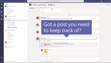How to save a post or message in Microsoft Teams
