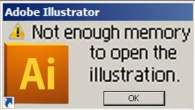 [SOLVED] - ILLUSTRATOR - Not enough memory to open illustration - How to fix your file