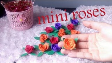 أسهل طريقه لعمل وردات صغيره من الفوم mini roses مشروع مربح جدا من البيت/اسرع طريقه للوردات