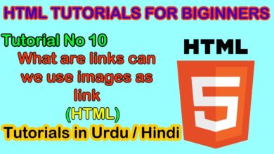 TUTORIAL NO 10 || HTML LINKS HOW WE CAN USE IMAGE AS LINK || HTML TUTORIALS  BEGINNERS IN URDU HINDI
