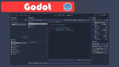 دورة تعليم محرك Godot لتطوير الألعاب : تنزيل البرنامج والتعرف علي الواجهات المختلفة