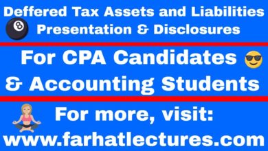 Deferred Tax Assets and Deferred Tax liabilities presentation and Disclosures | IFRS | CPA Exam FAR