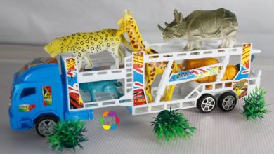 لعبة سيارة نقل الحيوانات الضخمة للاطفال العاب السباقات والشاحنات للبنات والاولاد animal car toy
