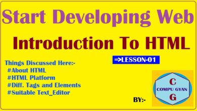 Intoduction To HTML LESSON-01