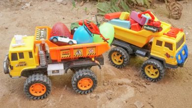 الجرار, سيارة الإطفاء, شاحنات القمامة و سيارات الشرطة ومجموعة ألعاب Excavator Dump Truck Toys