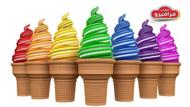 Learning colors with ice cream تعليم الاطفال الالوان | العاب تعليمية