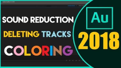 دورة إحترف Adobe Audition CC 2018 || شرح خطوات مهمة جدا Sound Reduction + Deleting tracks + Coloring