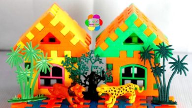 لعبة حديقة الحيوانات بالمكعبات للاطفال العاب الاولاد والبنات  Colored Blocks Zoo toy games