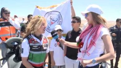 عرض الدراجات Jordan Riders في بانوراما البحر الميت مع الأعلامية زينة سليم anb