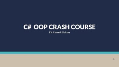 البرمجة الكائنية لغة سي شارب من الصفر حتي الاحتراف الجزء الاول -  C# OOP Crash Course