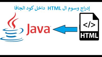 إدراج وسوم HTML داخل كود الجافا - Use HTML Tags Inside Java