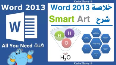 Smart Art   word 2013 شرح سمارت ارت مايكروسوفت وورد 2013