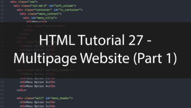 HTML Tutorial 27 - Multipage Website (Part 1)