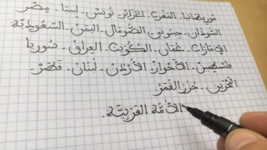 كتابة أسماء الدول العربية بالخط المغربي / arabic calligraphy handwriting